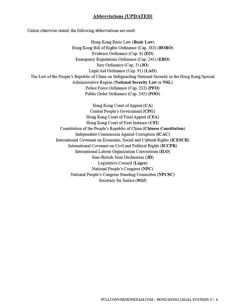 Thumbnail: HK Legal Systems  (Exam Notes + Past Paper Q&A) 2026