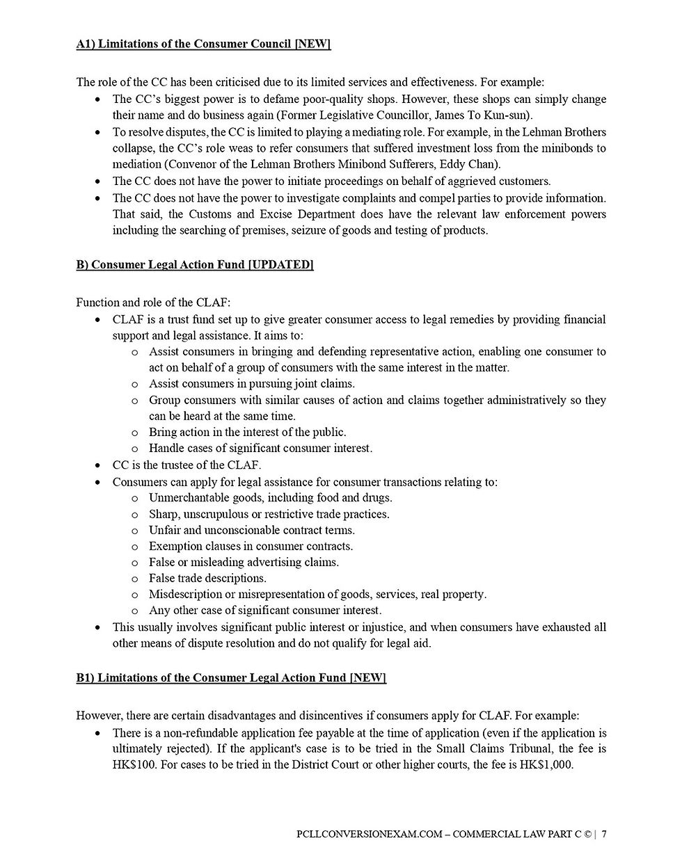 Thumbnail: Commercial Law Part C (Exam Notes + Past Paper Q&A) 2026