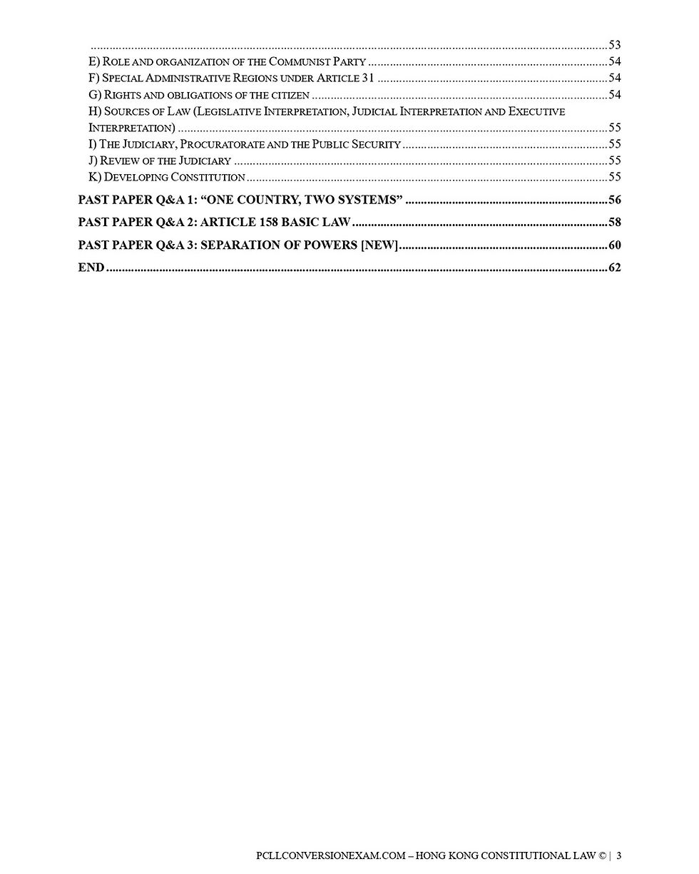 Thumbnail: HK Constitutional Law (Exam Notes + Past Paper Q&A) 2026