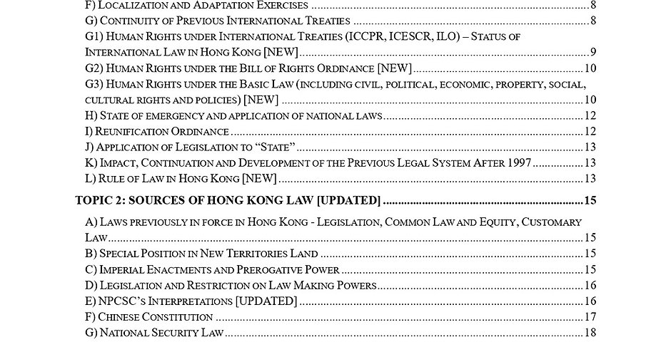 HK Legal Systems  (Exam Notes + Past Paper Q&A) 2026