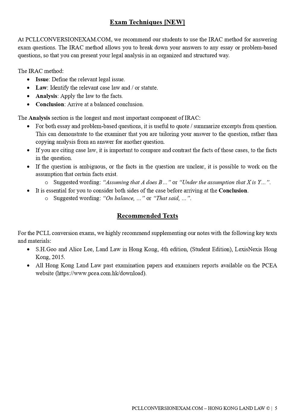 Thumbnail: HK Land Law (Exam Notes + Past Paper Q&A) 2026