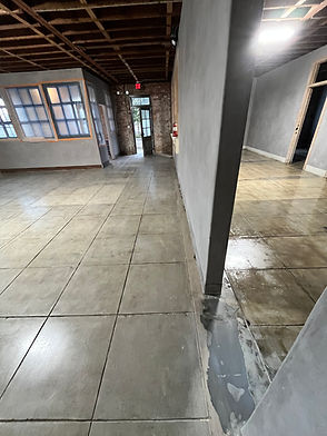 Black mastick removal and polish of floor