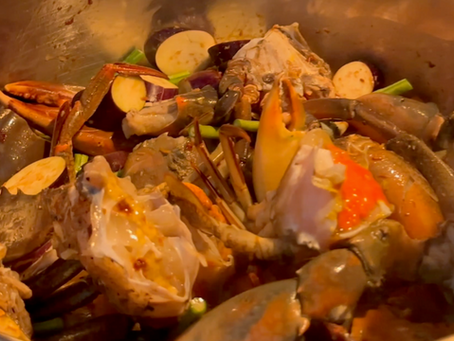 mud crabs in coconut milk
