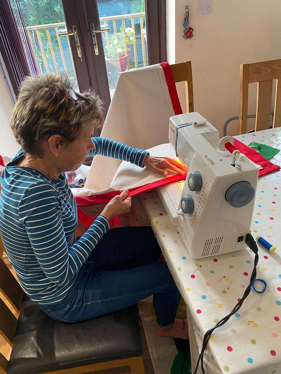 sewing wall hanging