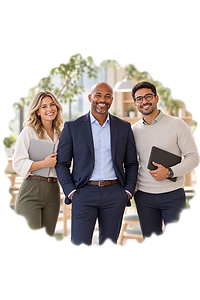 Cross-functional colleagues representing leaders and teams involved in business improvement.