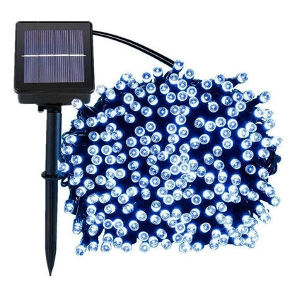 Luces navidad solares 10mts blancas