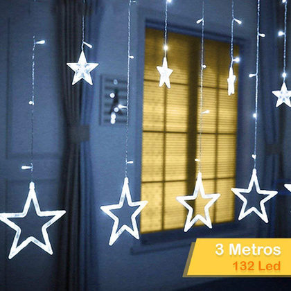 Cortina final estrella y estrella (luz blanca)