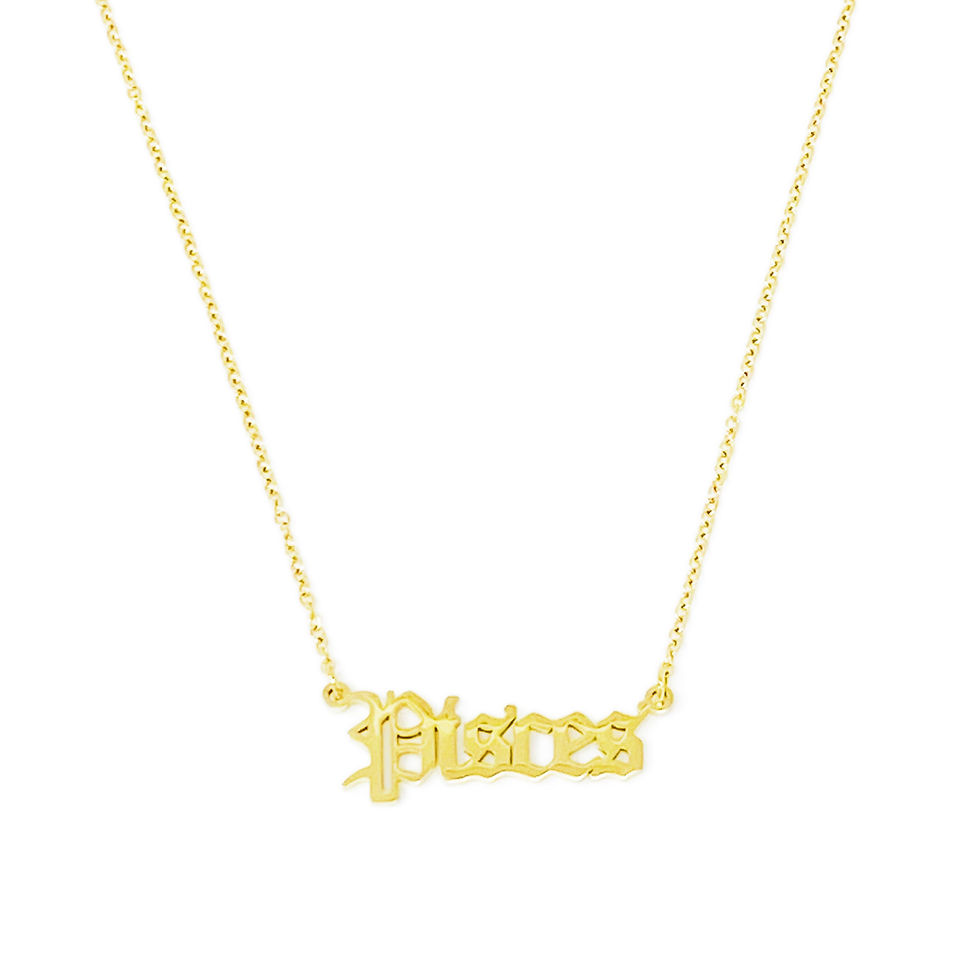 Thumbnail: Old English Zodiac Necklace