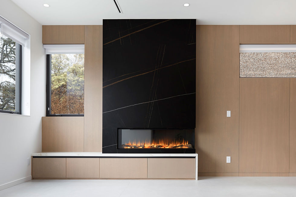 Fireplace - Cambie Residence - Custom Home - Linhan Design