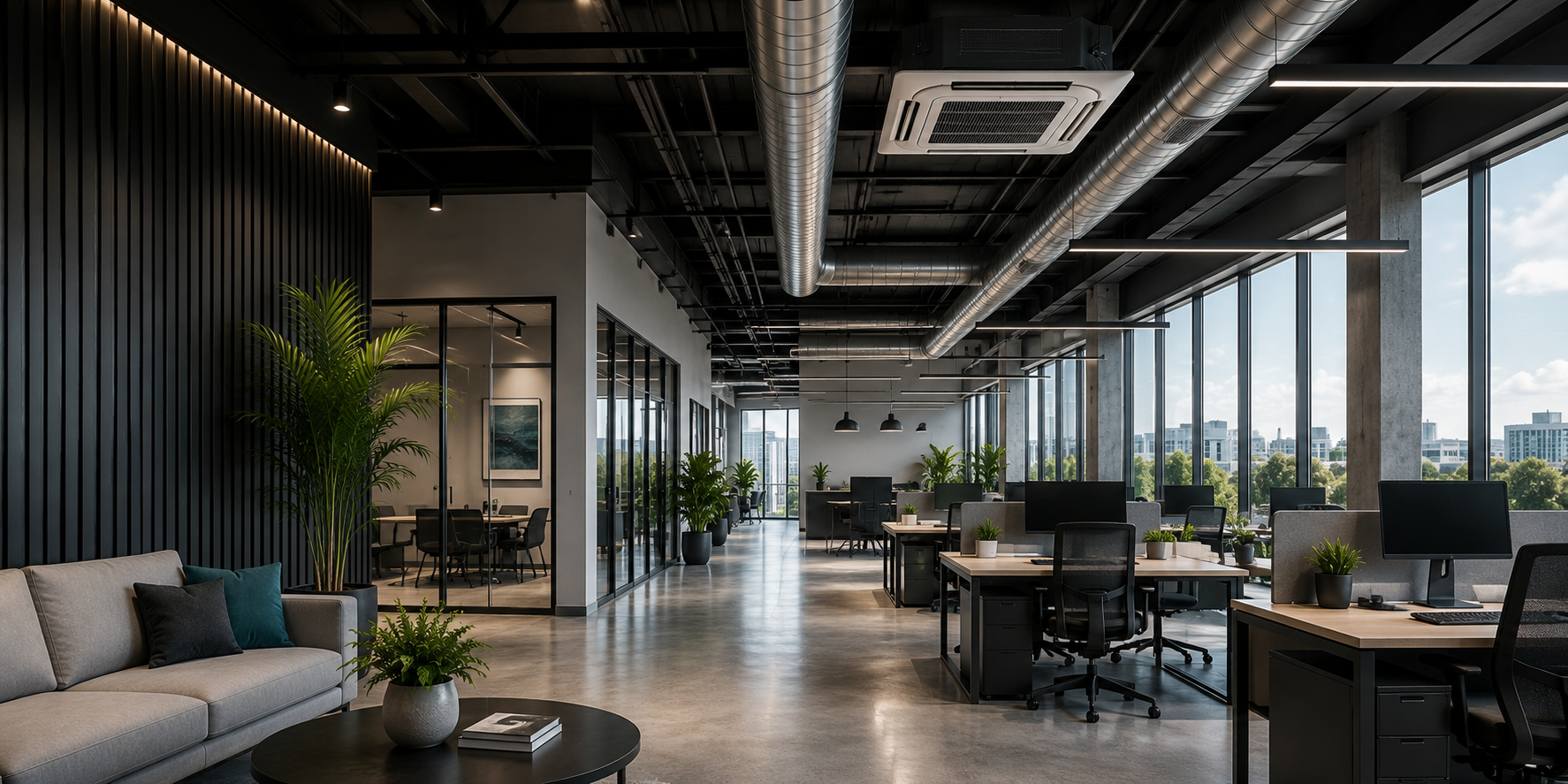 Clean and comfortable air-conditioned commercial space
