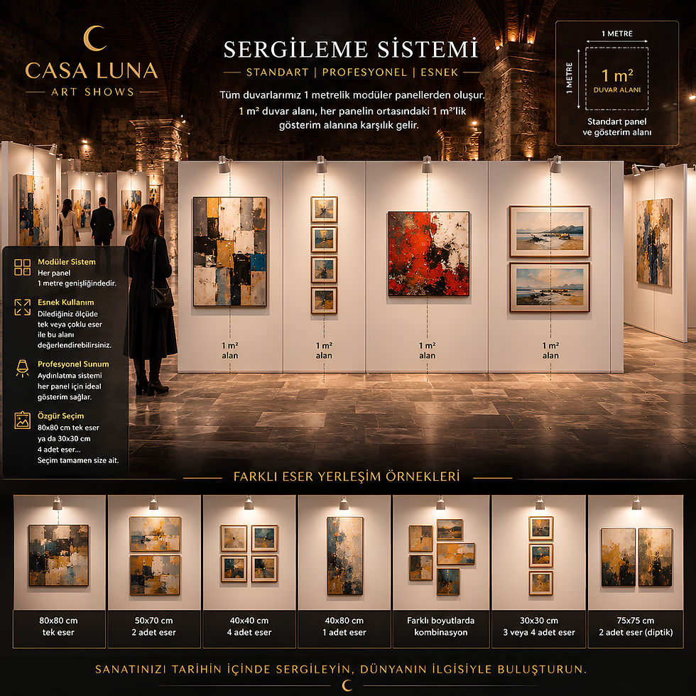 İstanbul Sanat Fuarı kapsamında düzenlenen CASA LUNA İstanbul 2026, çağdaş sanatı tarihi mimariyle buluşturan seçkin bir uluslararası sanat etkinliğidir. Resim, heykel, fotoğraf, dijital sanat ve mixed media eserleri aynı çatı altında sanatseverlerle buluşturur.
#İstanbul #istanbulSanat #Sergi #Exhibition #GörselSanatlar #SanatFuarı #İstanbulSanatFuarı #İAAF #ArtContact #ArtAnkara #ArtNouva #İAAFİstanbul #İaafİzmir #İaafBodrum #ResimSergisi #Yağlıboya #Suluboya #Akrilik #ResimSanatı #Koleksyion #Müzayede #MüzayedeEvi #Koleksiyoner #LunaSanat #LunaGrande #LunaGrandeArtNetwork #MihribanSanıvar