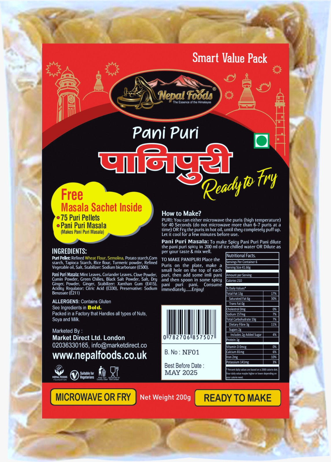 Pani Puri Fry with Masala