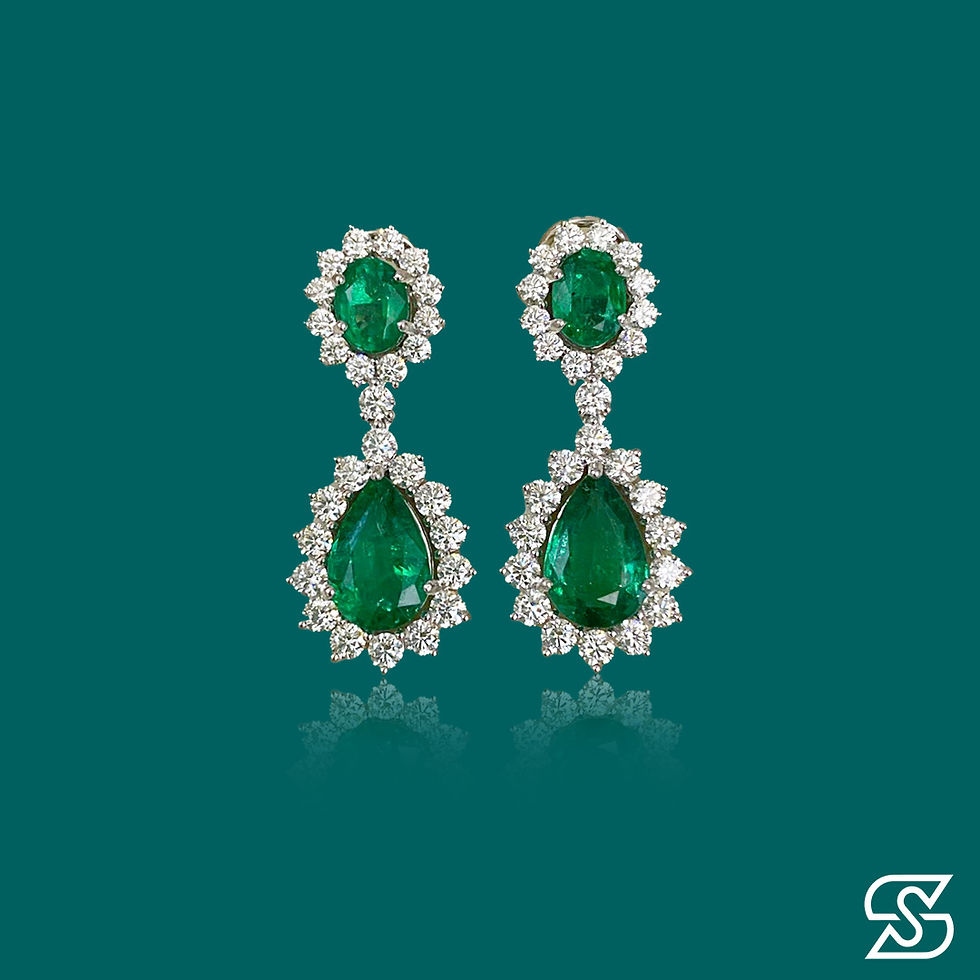 Emerald Earring Front View