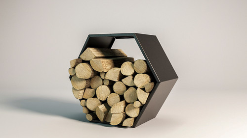 Gartenwand | Holzgestelle | Holzregal aus Stahl