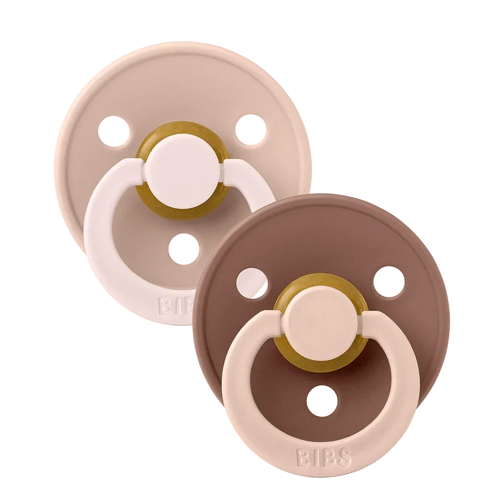 BIBS - STUDIO Colour Pacifiers 2 Pack Fusion - Blush Woodchuck mix - Size 3