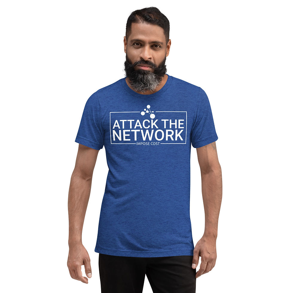 Thumbnail: Attack the Network Graph | Unisex | Bella + Canvas 3413 Triblend