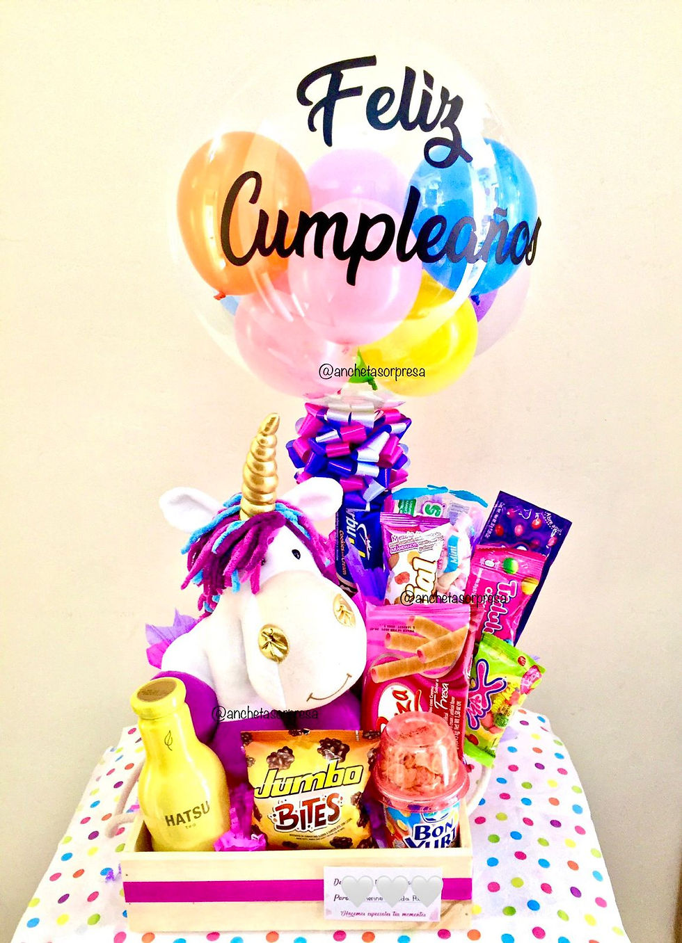 Ancheta Feliz Cumpleaños Peluche Unicornio La Estrella