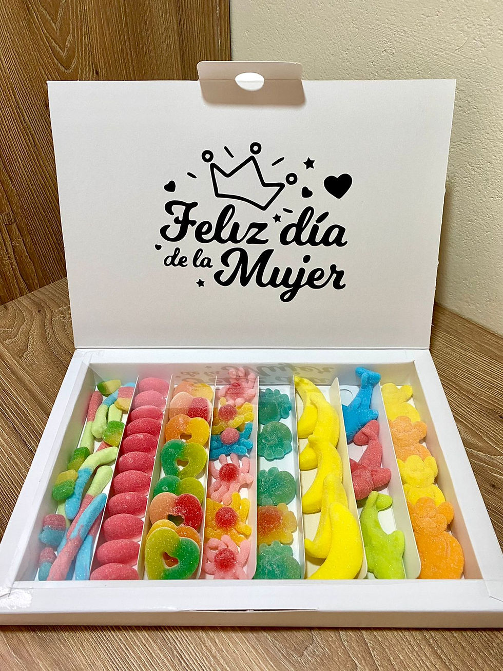 Caja de gomitas Feliz día de la mujer