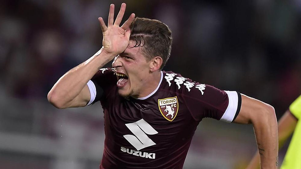Belotti comemorando um de seus gols