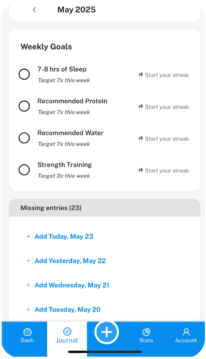 Screenshot of the PulseAi app interface displaying an in-app experience with AI-generated health insights, wellness recommendations, and navigation options for nutrition, fitness, and diagnostics.