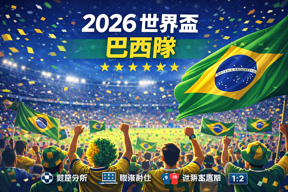 2026 世界盃巴西隊五星森巴球迷與黃綠戰袍的球場氛圍