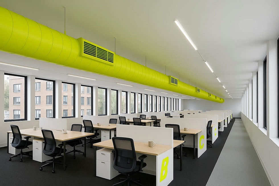 Imagen de sistema de aire acondicionado comercial en negocio para representar servicios de mantenimiento, reparación e instalación en CDMX y Estado de México.