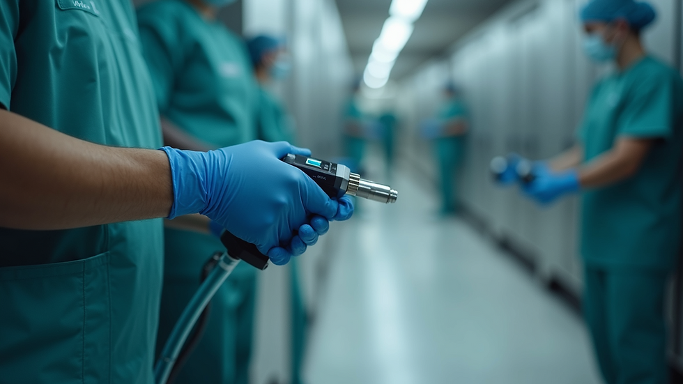 Close-up view of a CO2 delivery system in action