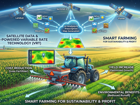 【米国事例レポート】衛星画像とAI解析による精密施肥(Variable Rate Nitrogen Application)