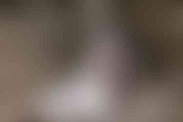 Bride and groom standing together in front of a waterfall in Elk Valley on their Crowsnest Pass wedding day