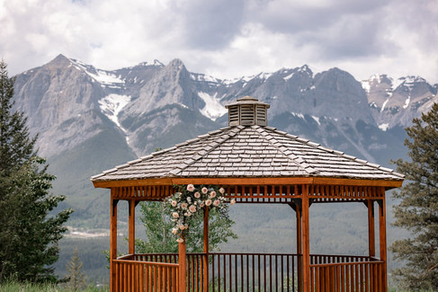 silvertip resort wedding arch