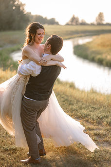 groom spinning bride