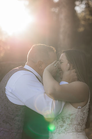 bride and groom playful photos 