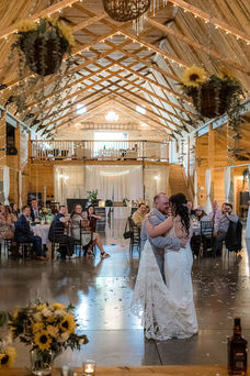 willow lane barn, first dance inside barn