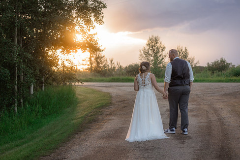 Bride and Groom sunset photos
