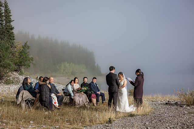 Bride and Groom elopement ceremony 