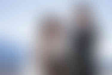 Groom fixes Bride hair