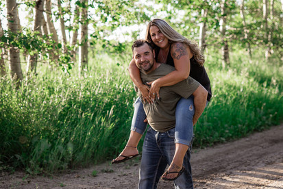 Fiance piggy back 