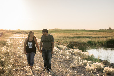 engagement photo walking holding hands