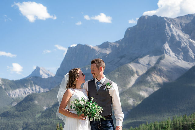 Bride and Groom Mountain portrait 
