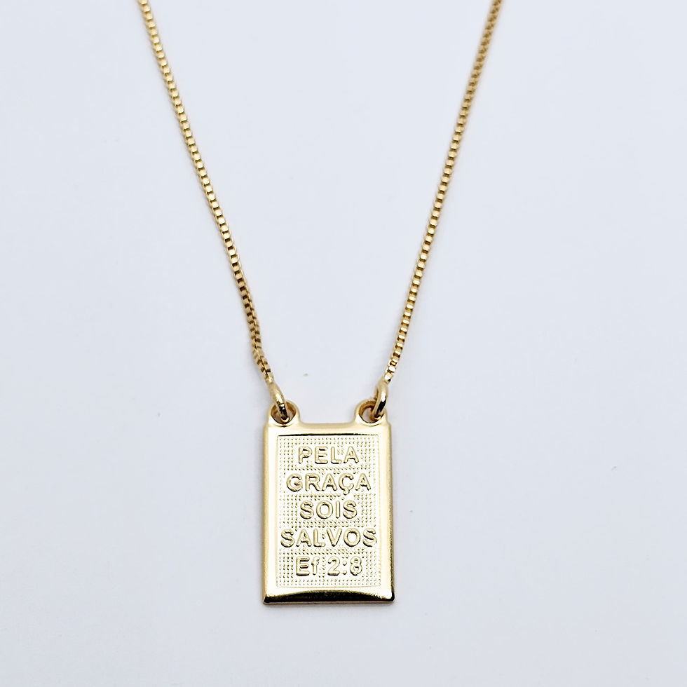 Escapulário Bíblico (Banhado a Ouro e Prata)