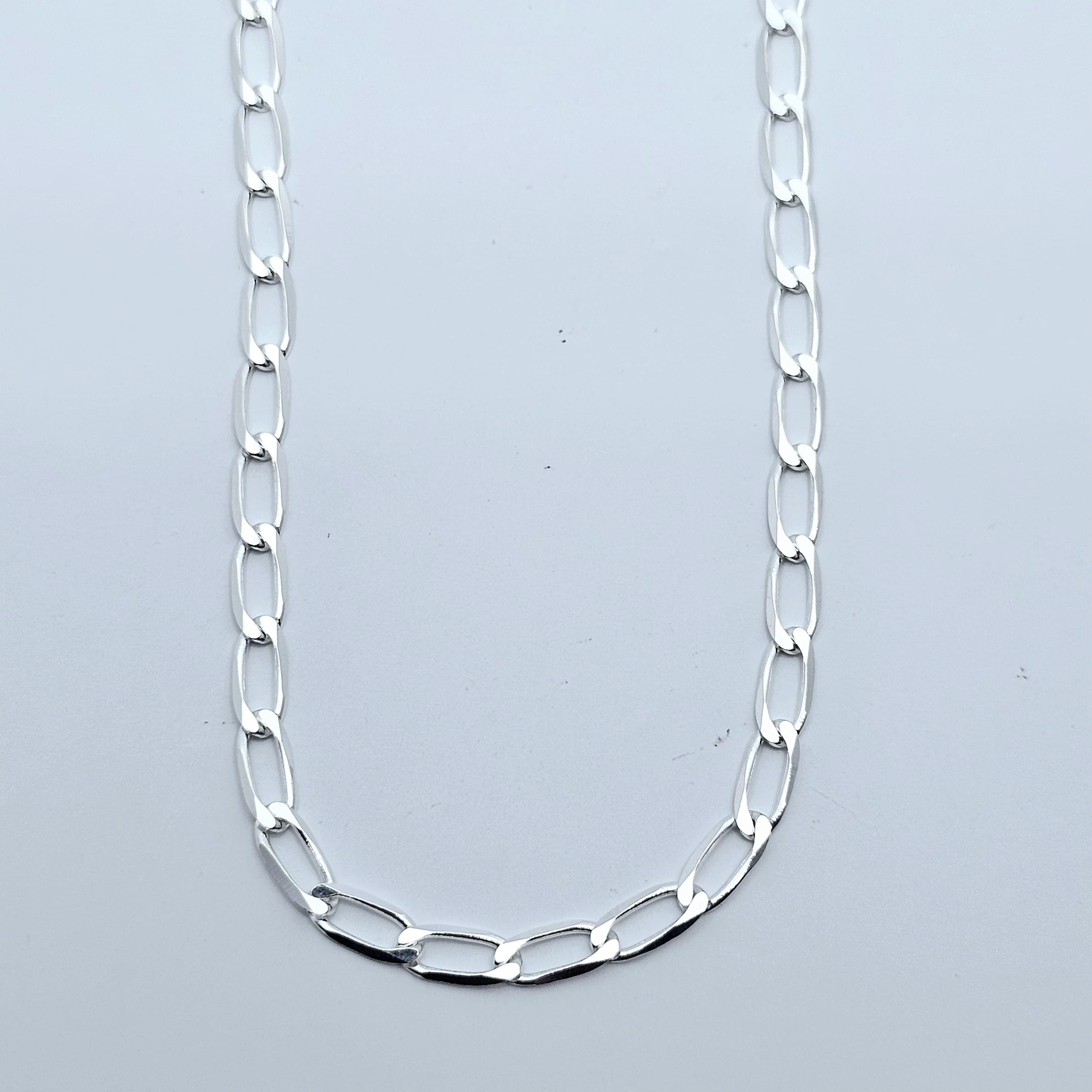 Corrente Long Curb Masculina (Prata 925) 60cm