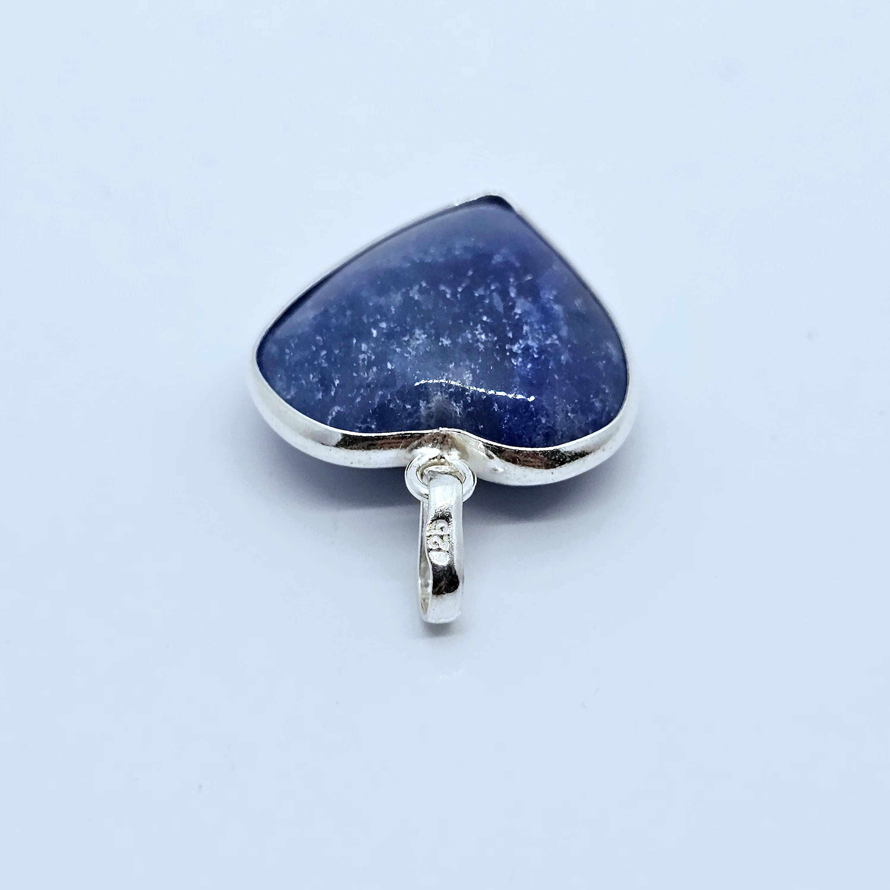 Pingente Quartzo Azul Coração (Prata 925)