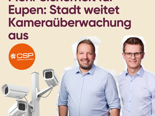Die Stadt Eupen will die Zahl der Überwachungskameras im Stadtzentrum deutlich erhöhen. Bürgermeister Thomas Lennertz kündigte dies am Montag im Stadtrat an. Ziel ist es, die Sicherheit zu erhöhen und Kriminalität vorzubeugen.