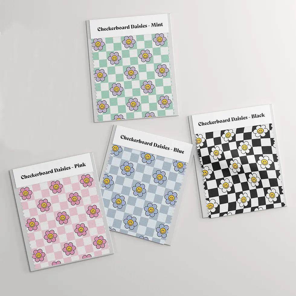 Thumbnail: Checkerboard Daisy Black repeat file