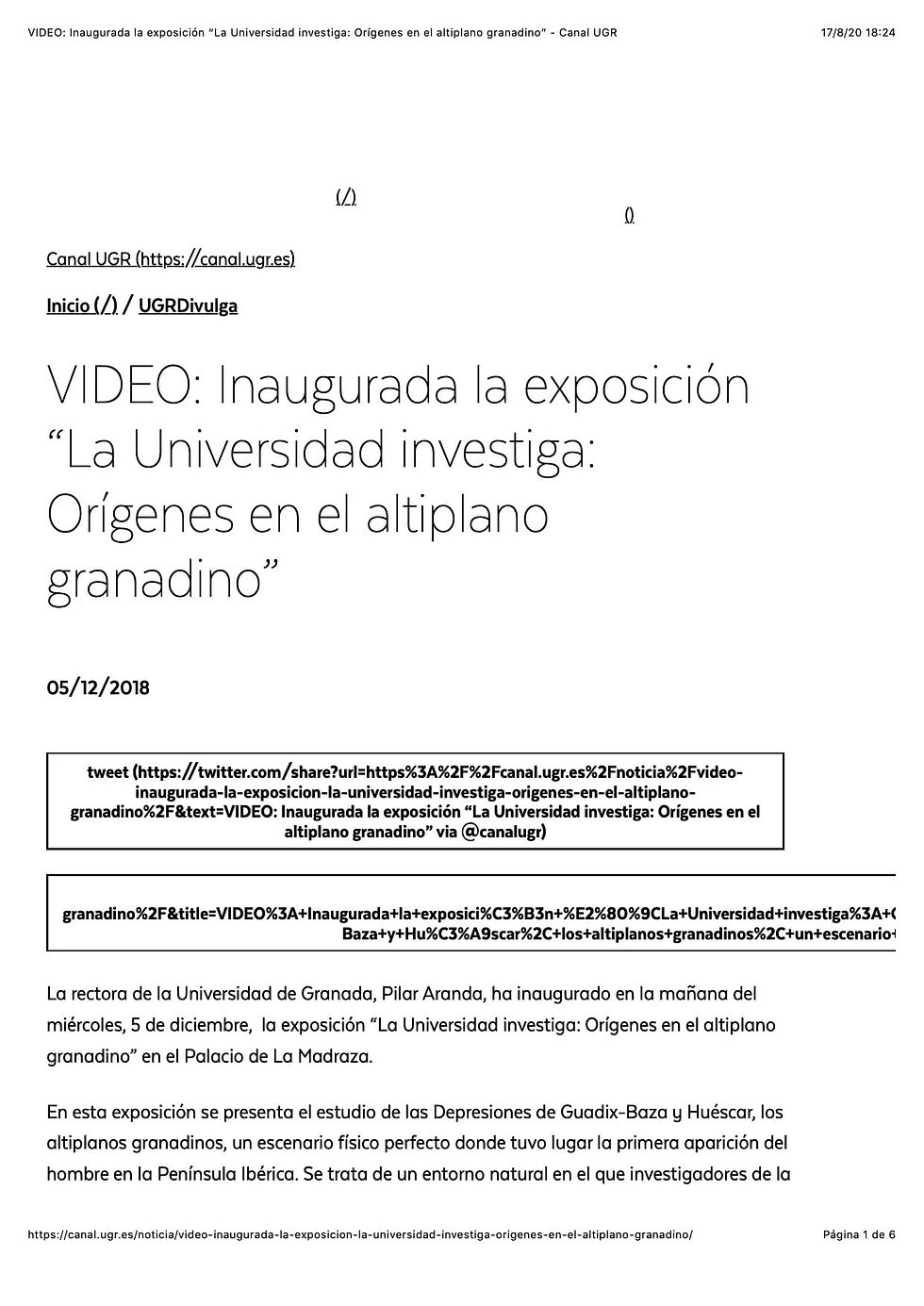 2018-12-05. Canal UGR