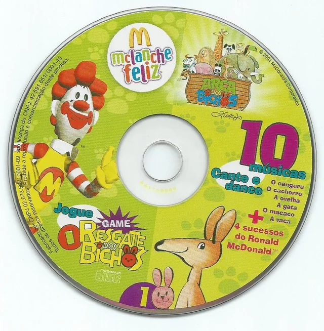 O tanto que joguei o joguinho de plataforma que vinha em um cd brinde do Mcdonalds não tá escrito