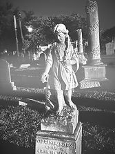 Grave statue at Galveston graveyard cemetery