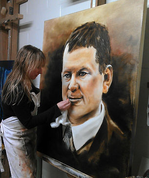 Best Portrait Artist in Minnesota, Portraits in oil, Leanne Larson, Painting for a funeral, painting from a photo, mn's best artists