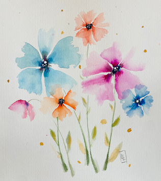 watercolor class, learn to watercolor paint, watercolor flowers, the palette district, painting classes, Alexandria, mn