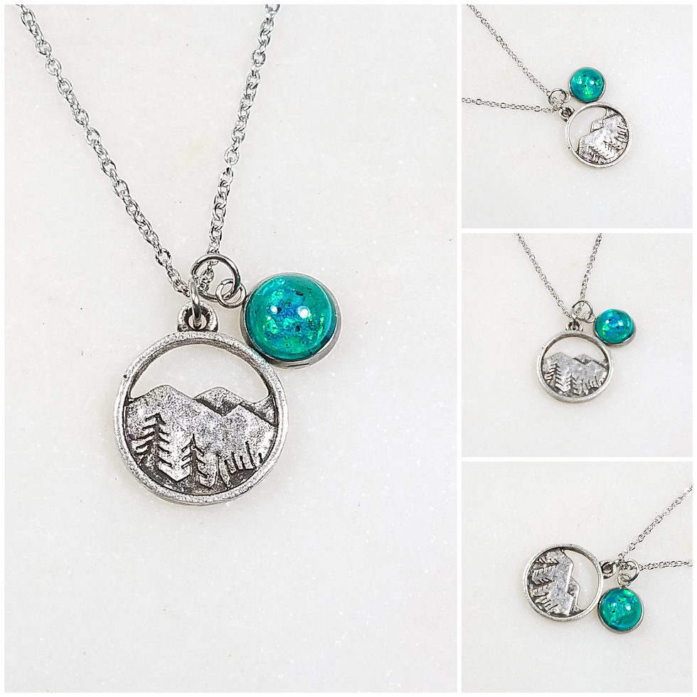 Memorial Ash Mountain Pine Pendant Necklace/Cremation Pendant/Pet Memorial Jewel